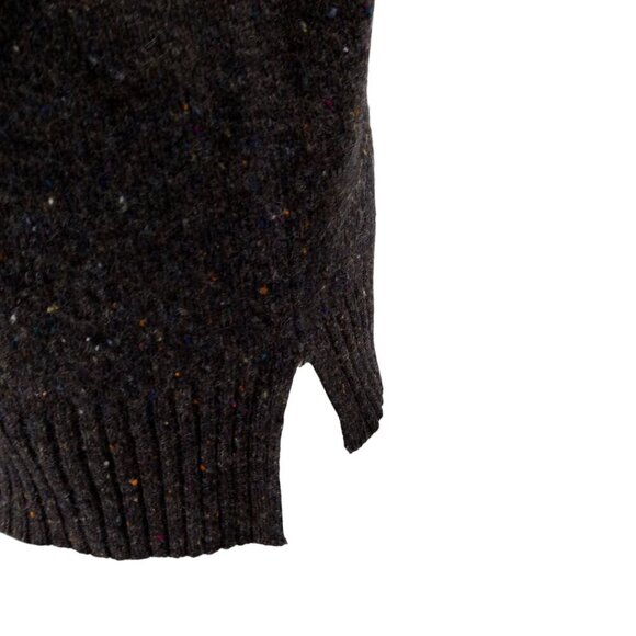 Vintage Express 100% Wool Gray Tweed Tunic Turtleneck Sweater Size M 90s Y2K - Picture 7 of 12